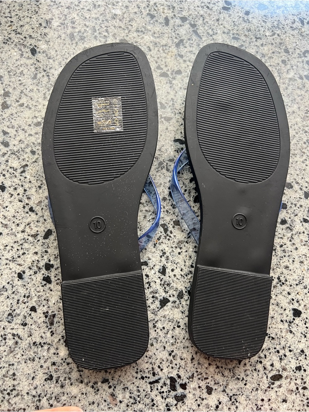 GAP Black Sandals with Translucent Blue Straps - Picture 2 of 3